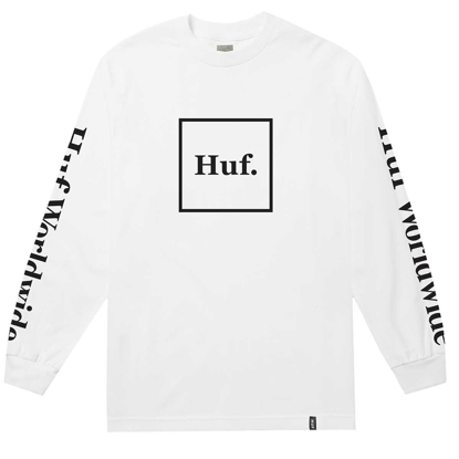 HUF ESSENTIALS DOMESTIC L/S WHT L