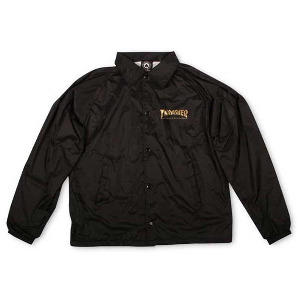 Thrasher pentagram on sale coach jacket black