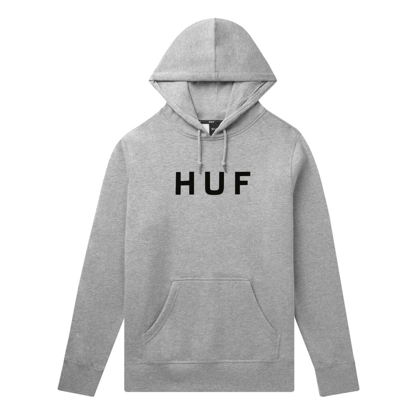 HUF ESSENTIALS OG LOGO HOODIE ATHLETIC HEATHER M