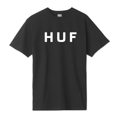 HUF ESSENTIALS OG LOGO S/S T-SHIRT BLACK M