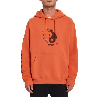 VOLCOM TRANSIENT WAVES HOODIE BURNT OCHRE S