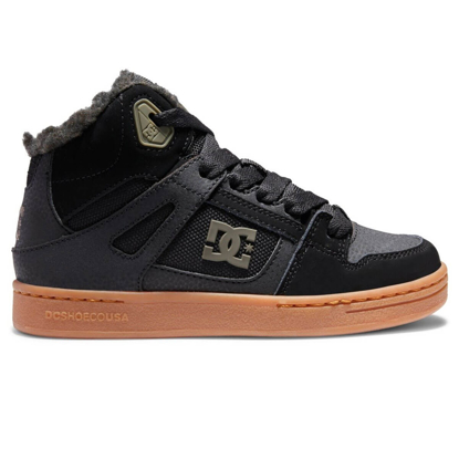 DC PURE HIGH-TOP WNT KID BLACK/OLIVE 12K