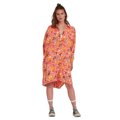 VOLCOM EGLE ZVIRBLYTE FA DRESS W LIVING CORAL S