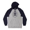 DC DC STAR PILOT RAGLAN PULLOVER HOODIE HEATHER GREY/NAVY BLAZER S