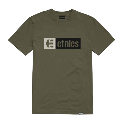 ETNIES NEW BOX T-SHIRT MILITARY L