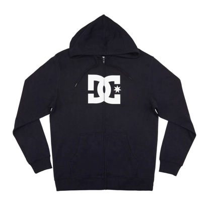 DC DC STAR ZIP HOODIE BLACK XS