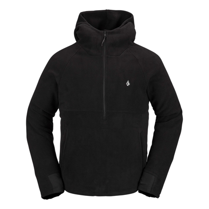 VOLCOM POLAR FLEECE HOODED 1/2 ZIP BLACK M