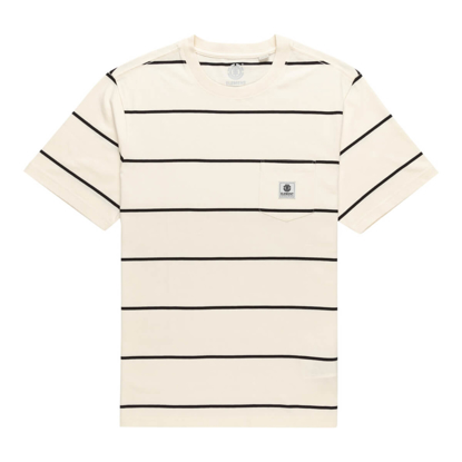 ELEMENT BASIC POCKET LABEL T-SHIRT WHITE/BLACK STRIPES M