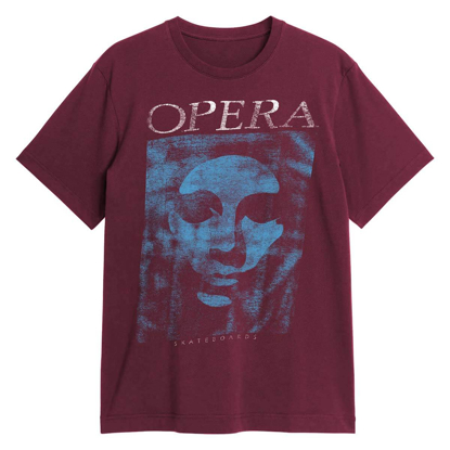 OPERA MASK VINTAGE T-SHIRT DARK MAROON XL