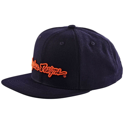 TROY LEE DESIGNS SIGNATURE SNAPBACK HAT NAVY / ORANGE UNI