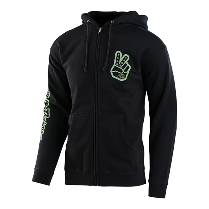 TROY LEE DESIGNS PEACE OUT ZIP UP HOODIE BLACK XL