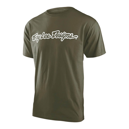 TROY LEE DESIGNS SIGNATURE T-SHIRT MILITARY GREEN S