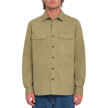 VOLCOM SERVICESTONE WORKSHIRT LONG SLEEVE THYME GREEN M