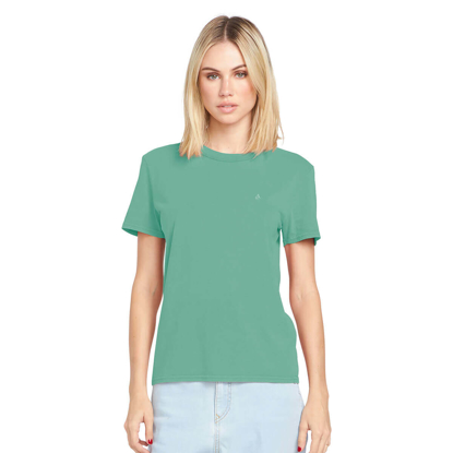 VOLCOM SOLID STONE EMB T-SHIRT SEA GREEN XS