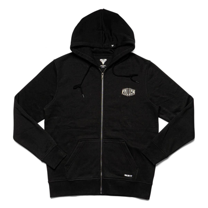 FALLEN TRADITION ZIP HOODIE PULLOVER BLACK/WHITE M