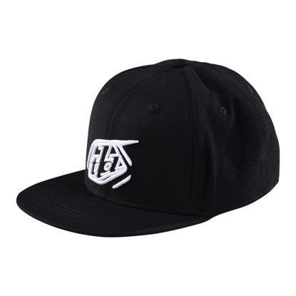 TROY LEE DESIGNS YOUTH CROPPED BADGE FLAT BILL SNAPBACK BLACK YOUTH