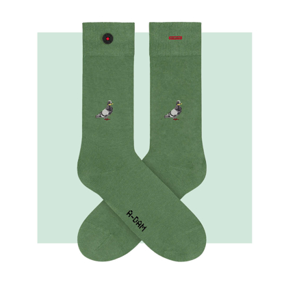 ADAM CASUAL GREEN PIGEON SOCKS ASSORTED 36-40