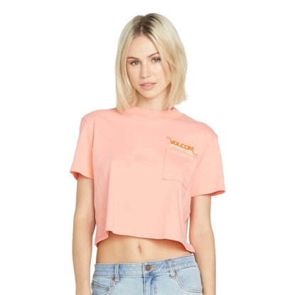 VOLCOM POCKET DIAL T-SHIRT REEF PINK XS