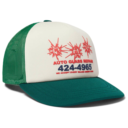 HUF AUTO GLASS TRUCKER GREEN UNI