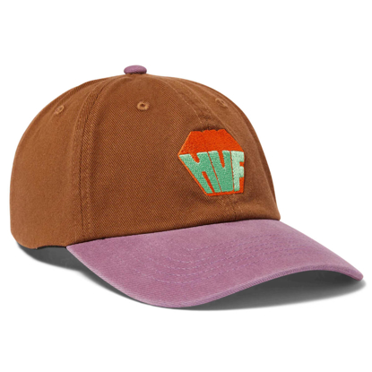 HUF BIG BLOCK WASHED 6 PANEL CV HAT BROWN UNI