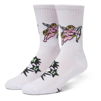 HUF CUPID CREW SOCK WHITE UNI